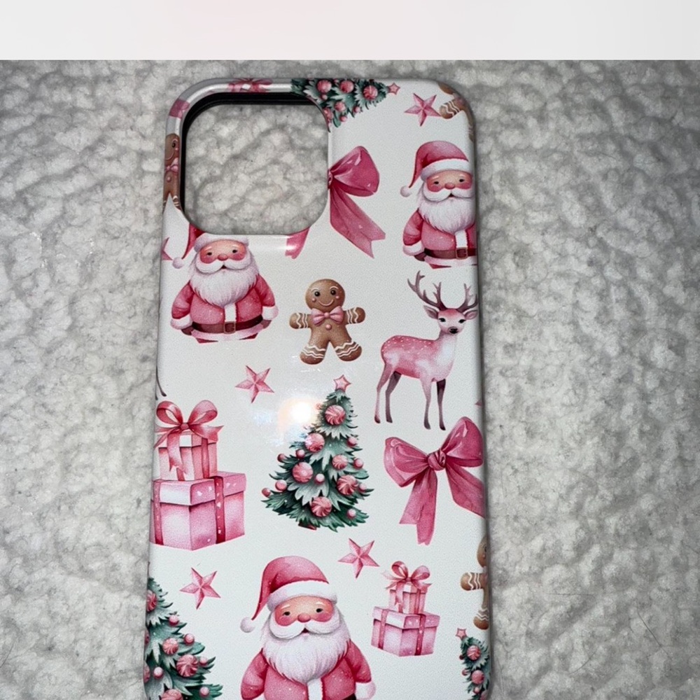 Amazon Christmas Phone Case - Pink and White